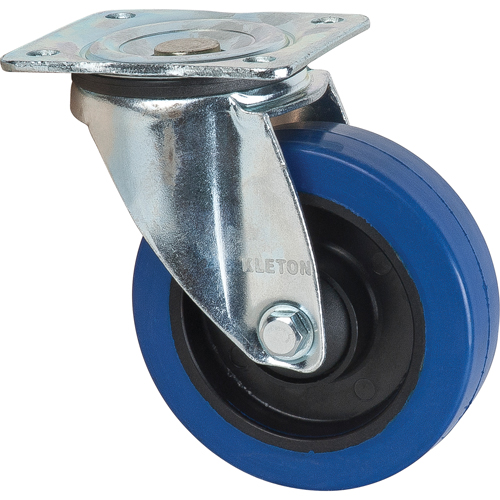 Blue Caster, Swivel, 5" (127 mm), Rubber, 400 lbs. (181 kg.) Les Fournitures Industrielles Méga