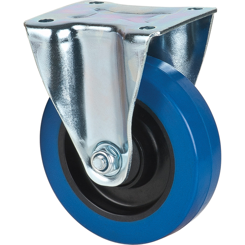 Blue Caster, Rigid, 5" (127 mm), Rubber, 400 lbs. (181 kg.) Les Fournitures Industrielles Méga