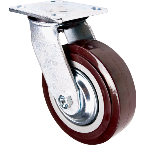 Roulette, Pivotant, 6" (152,4 mm), Polyur&eacute;thane, 850 lb (385 kg) Les Fournitures Industrielles Méga