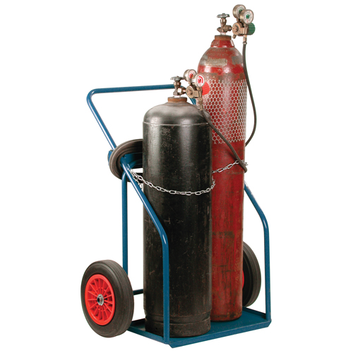 Gas Cylinder Carts, Rubber Wheels, 13" W x 25" L Base, 1000 lbs. Les Fournitures Industrielles Méga