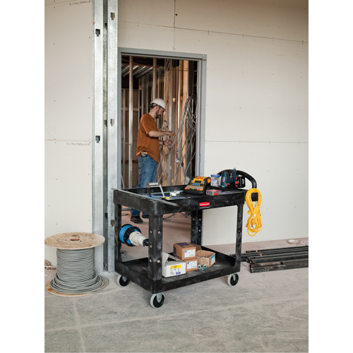 Heavy Duty Utility Cart - 4500-88, 2 Tiers, 17-1/8" x 33-1/4" x 39", 500 lbs. Capacity Les Fournitures Industrielles Méga