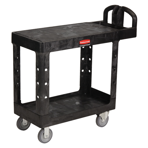 Flat Shelf Heavy Duty Utility Cart - 4505-00, 2 Tiers, 17-1/4" x 38-1/10" x 38-1/2", 500 lbs. Capacity Les Fournitures Industrielles Méga