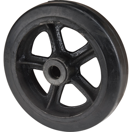Mold-On Rubber Wheel, 8" (203 mm) Dia. x 2" (51 mm) W, 400 lbs. (181 kg.) Capacity Les Fournitures Industrielles Méga