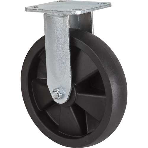 Roulettes haute temp&eacute;rature, Fixe, 8" (203,2 mm), Nylon, 1000 lb (453 kg) Les Fournitures Industrielles Méga