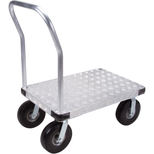 Chariots &agrave; plateforme en aluminium, 24" la x 36" lo, 1200 lb cap, Roues Anticrevaison Les Fournitures Industrielles Méga