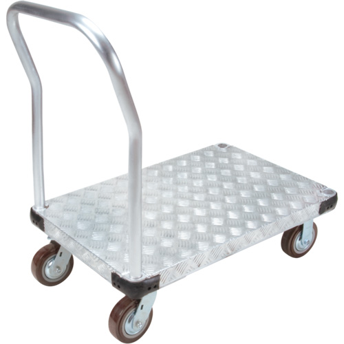 Aluminum Platform Truck, 24" W x 36" L, 3400 lbs. Cap., Polyurethane Wheels Les Fournitures Industrielles Méga