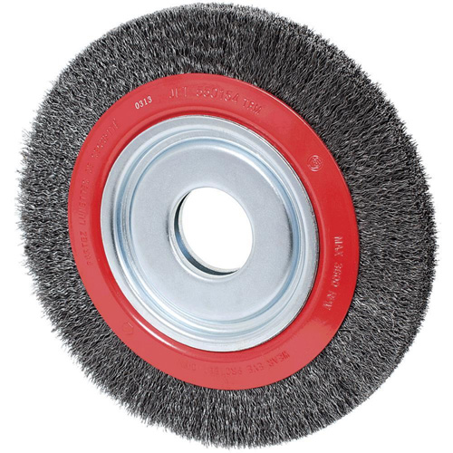 Meule 101C-2M &agrave; fils cr&ecirc;p&eacute;s, 7" dia., Fils 0,014", Arbre 1/2" - 2" Les Fournitures Industrielles Méga