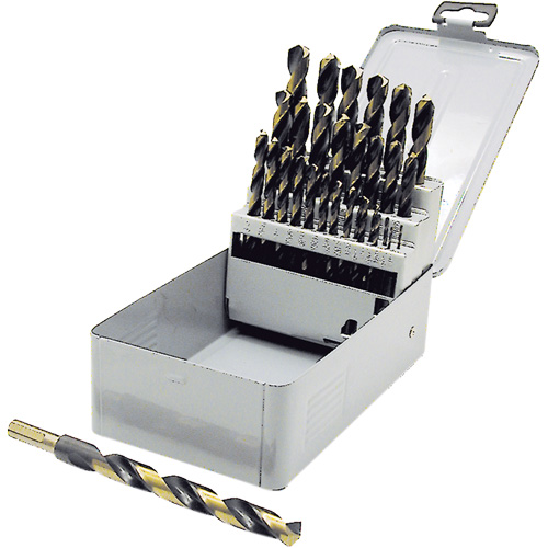 Jeu de forets &agrave; queue r&eacute;duite de premi&egrave;re qualit&eacute; JET-KUT B & G BG29RS, 29 morceaux, Acier rapide Les Fournitures Industrielles Méga