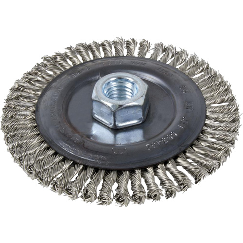 Disque m&eacute;tallique &agrave; brosse &eacute;troit, Dia. 6", Fils 0,022", Arbre 5/8"-11 Les Fournitures Industrielles Méga