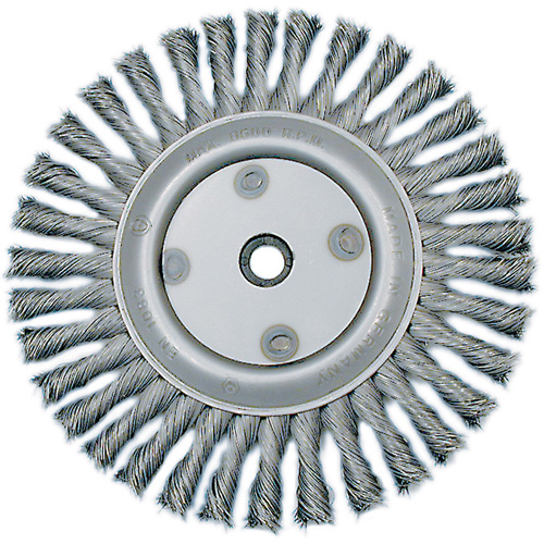 Meule &agrave; fils nou&eacute;s torsad&eacute;s, Dia. 6", Fils 0,02", Arbre 5/8"-1/2, Acier Les Fournitures Industrielles Méga