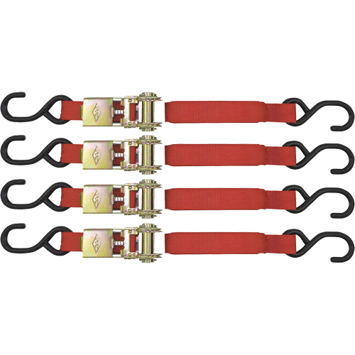 ITD-1154R Ensemble d'arrimage &agrave; cliquet, Crochet en S, 1" , 15' , Charge d'utilisation max. 1500 lb (680 kg) Les Fournitures Industrielles Méga