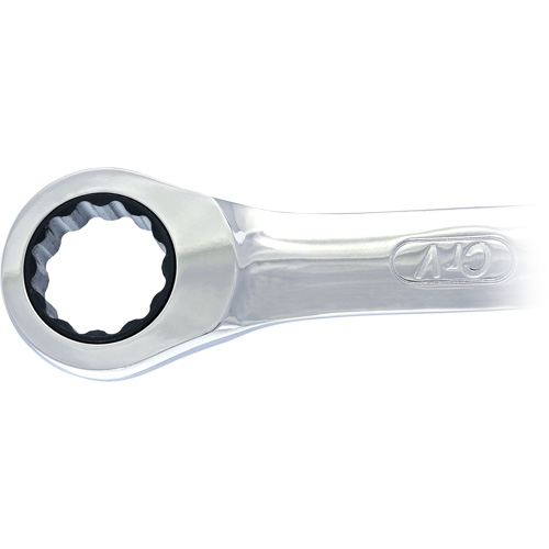 Cl&eacute; mixte &agrave; cliquet &agrave; motif long non r&eacute;versible, 19 mm, Fini Ordinaire Les Fournitures Industrielles Méga