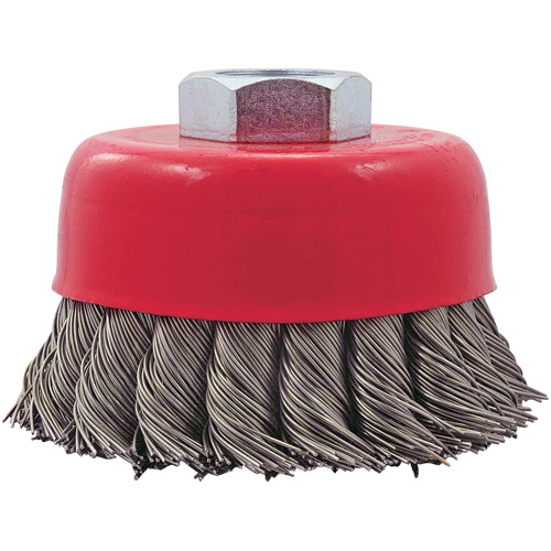CK3201T Knotted Twist Wire Cup Brush, 3" Dia. x 5/8"-11 Arbor Les Fournitures Industrielles Méga