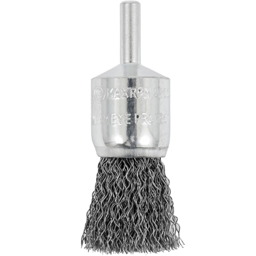 Brosse coupelle sertie mont&eacute;e sur tige, 3/4", Fils 0,012", Tige 1/4" Les Fournitures Industrielles Méga