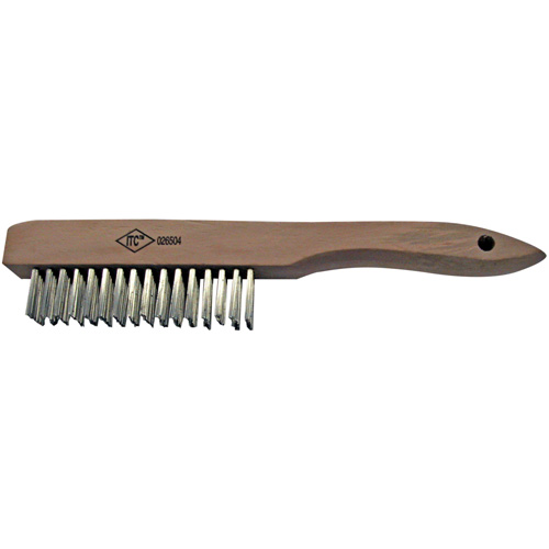 Scratch Brush, Stainless Steel, 4 x 16 Wire Rows Les Fournitures Industrielles Méga