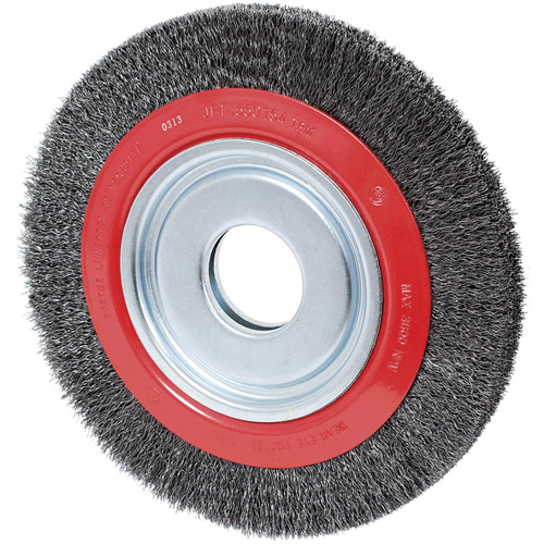 Disque &agrave; fils cr&ecirc;p&eacute;s, 8" dia., Fils 0,014", Arbre 1/2"/2"/5/8" Les Fournitures Industrielles Méga