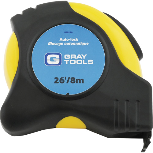 Auto-Lock Tape Measure, 1" x 26/8 m, Imperial & Metric Graduations Les Fournitures Industrielles Méga