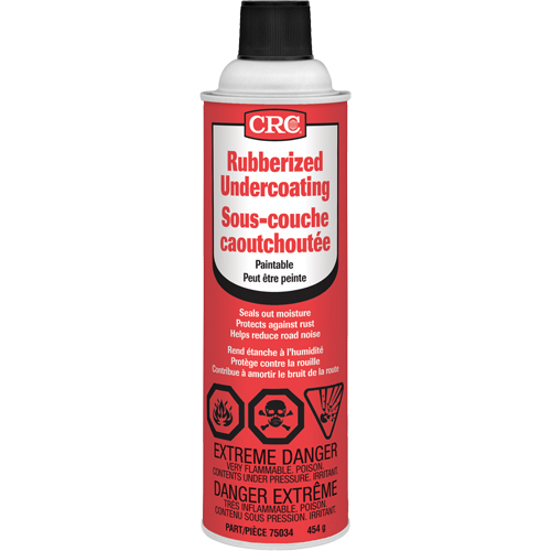 Rubberized Spray Undercoating, 16 oz./454 g/473 ml, Aerosol Can, Black Les Fournitures Industrielles Méga