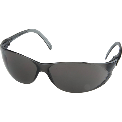 Lunettes de s&eacute;curit&eacute; s&eacute;rie Twister, Lentille Grise/fum&eacute;e, Anti-&eacute;gratignures, ANSI Z87+/R&eacute;pond ou surpasse la norme CSA Z94.3 Les Fournitures Industrielles Méga