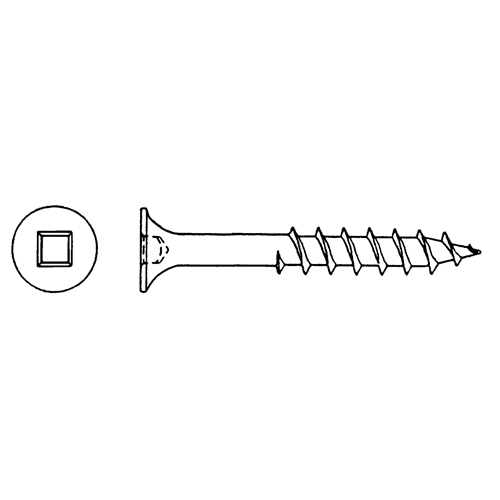 Deck Screws, #8 x 1-1/2" L, Green Les Fournitures Industrielles Méga