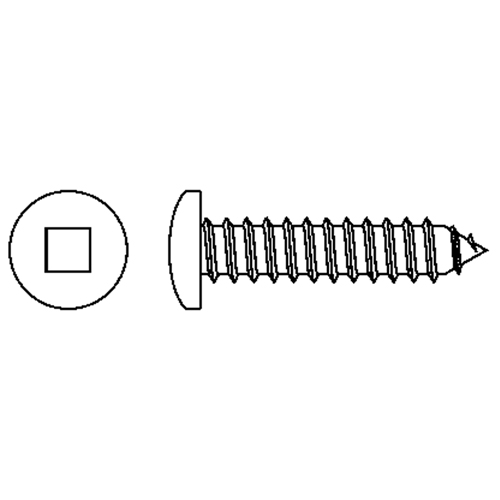 Vis taraudeuses &agrave; t&ecirc;te cylindrique, #10 x 1-1/2" lo, Zingu&eacute; Les Fournitures Industrielles Méga