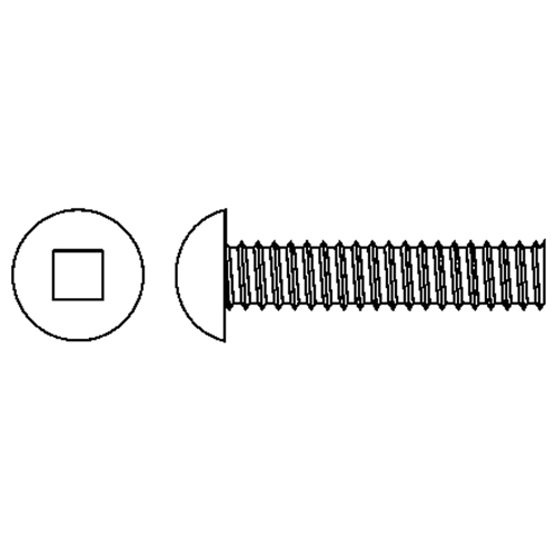 Vis m&eacute;caniques &agrave; t&ecirc;te ronde, #6-32 x 3/8" lo, Zingu&eacute; Les Fournitures Industrielles Méga