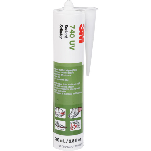 Scellant adh&eacute;sif 740 UV, 290 ml, Cartouche, Gris Les Fournitures Industrielles Méga
