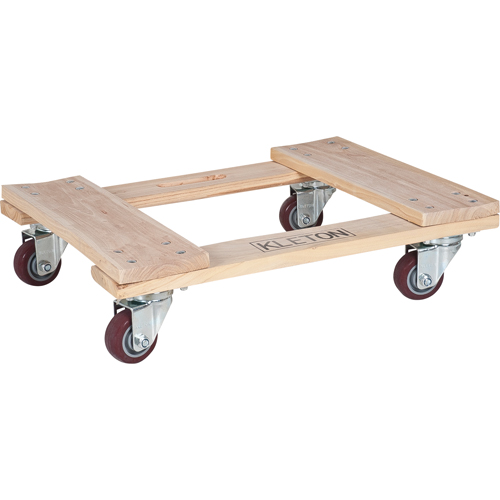 Socle roulant en bois dur, Roues en Polyur&eacute;thane, Capacit&eacute; de 900 lb, 18" la x 24" p x 7" h Les Fournitures Industrielles Méga