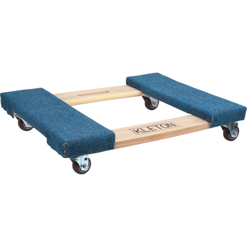 Carpeted Ends Hardwood Dolly, Wood Frame, 18" W x 24" L, 900 lbs. Capacity Les Fournitures Industrielles Méga
