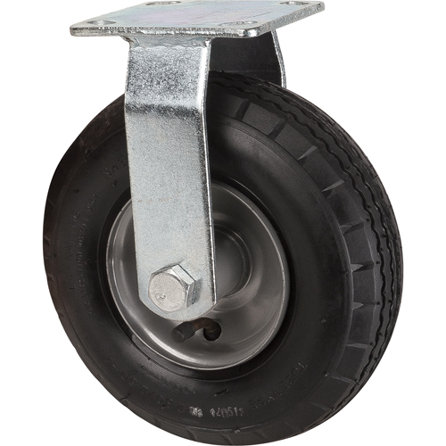 Roulettes pneumatiques, Fixe, 8" (203,2 mm), Pneumatique, 350 lb (158,8 kg) Les Fournitures Industrielles Méga