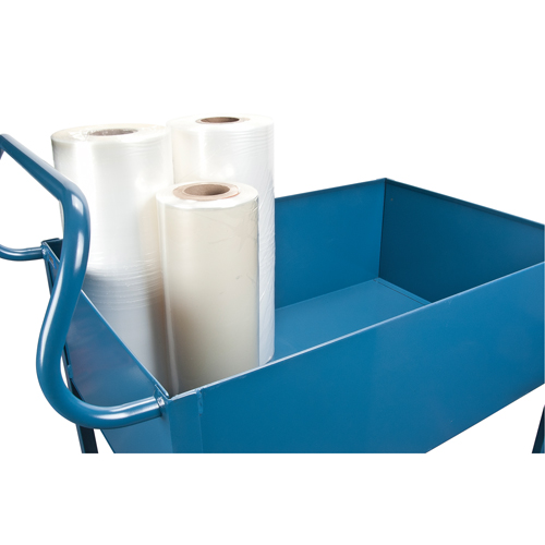 Chariots de service &agrave; bordure profonde, 2 Tiers, 24" la x 47" h x 36" p, Capacit&eacute; 1200 lb Les Fournitures Industrielles Méga