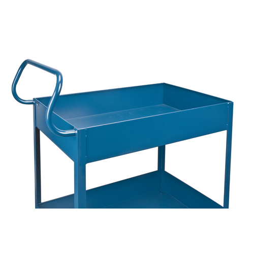 Chariots de service &agrave; bordure profonde, 2 Tiers, 24" la x 47" h x 36" p, Capacit&eacute; 1200 lb Les Fournitures Industrielles Méga