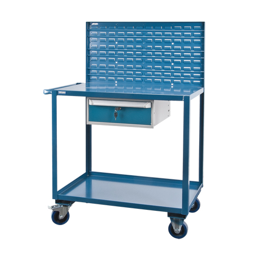 Chariots de service mobiles, 2 Tiers, 24" la x 57" h x 40" p, Capacit&eacute; 1200 lb Les Fournitures Industrielles Méga