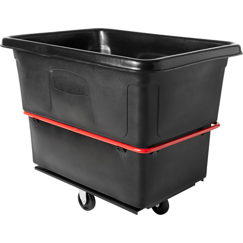 Chariot cubique utilitaire &agrave; usage intensif, Plastique recycl&eacute; noir, 48-1/4" lo x 34-1/8" la x 37-7/8" h, Volume 20 pi³, Capacit&eacute; 1200 lb Les Fournitures Industrielles Méga