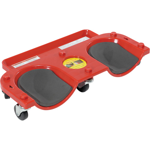 Socle roulant pour les genoux, Plastique, Rouge, Capacit&eacute; 350 lb Les Fournitures Industrielles Méga