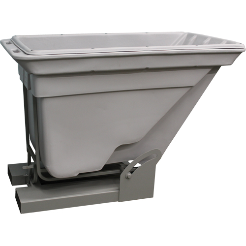 Conteneur autobasculeur, Poly&eacute;thyl&egrave;ne, 5/8 vg³, Gris Les Fournitures Industrielles Méga