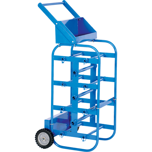 Chariot portatif pour mat&eacute;riaux bobin&eacute;s, Acier, 11 Montants, 19-1/2" la x 43-1/4" h x 17-1/2" p, Capacit&eacute; de 150 lb Les Fournitures Industrielles Méga