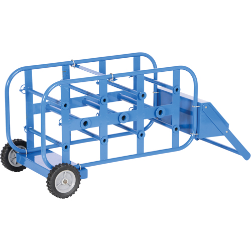 Chariot portatif pour mat&eacute;riaux bobin&eacute;s, Acier, 11 Montants, 19-1/2" la x 43-1/4" h x 17-1/2" p, Capacit&eacute; de 150 lb Les Fournitures Industrielles Méga