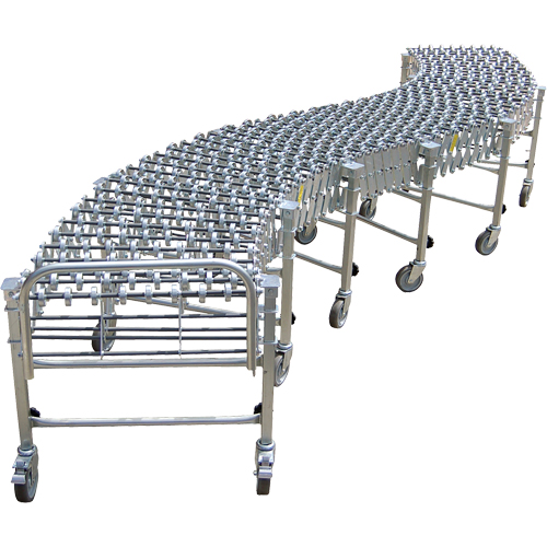 Convoyeurs extensibles/flexibles, 24" la x 8' 11" lo, Capacit&eacute; de 226 lb par pi lin. Les Fournitures Industrielles Méga