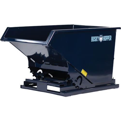 Self-Dumping Hopper, Steel, 3 cu.yd., Blue Les Fournitures Industrielles Méga