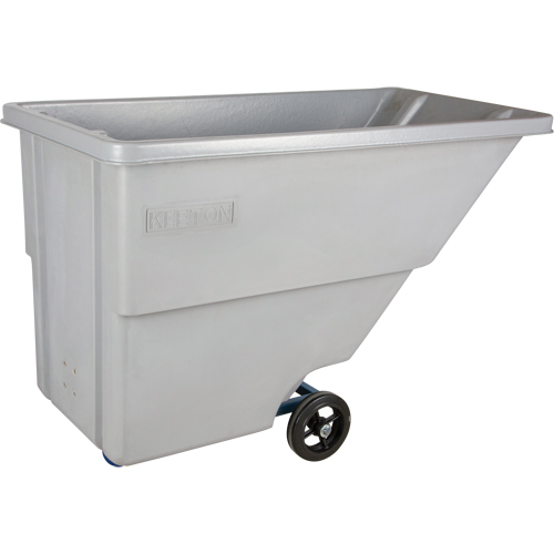 Chariot basculeur en acier, Poly&eacute;thyl&egrave;ne, 0,625 vg³, Capacit&eacute; de charge de 500 lb Les Fournitures Industrielles Méga