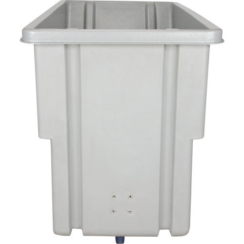 Chariot basculeur en acier, Poly&eacute;thyl&egrave;ne, 0,625 vg³, Capacit&eacute; de charge de 500 lb Les Fournitures Industrielles Méga
