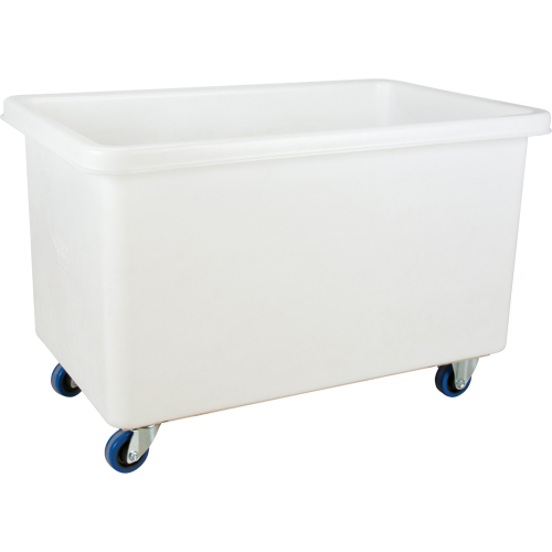 Chariot-caisse &agrave; parois droites, Poly&eacute;thyl&egrave;ne blanc, 46" lo x 28" la x 31" h, Volume 14 pi³, Capacit&eacute; 600 lb Les Fournitures Industrielles Méga