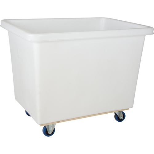 Tapered Wall Box Truck, White Polyethylene, 43" L x 30" W x 34" H, 16 cu. ft. Volume, 600 lbs. Capacity Les Fournitures Industrielles Méga