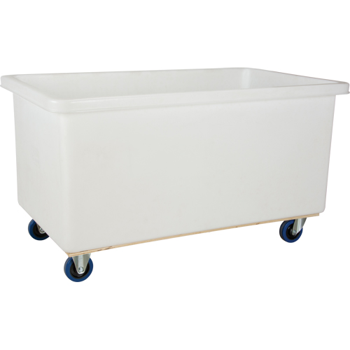 Straight Wall Box Truck, White Polyethylene, 57" L x 34" W x 33" H, 22 cu. ft. Volume, 600 lbs. Capacity Les Fournitures Industrielles Méga