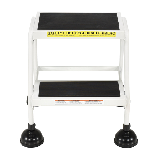 &eacute;chelles Stop-Step, 2 marches, Largeur de la marche 16", Hauteur de la plateforme 18-9/16", Acier Les Fournitures Industrielles Méga