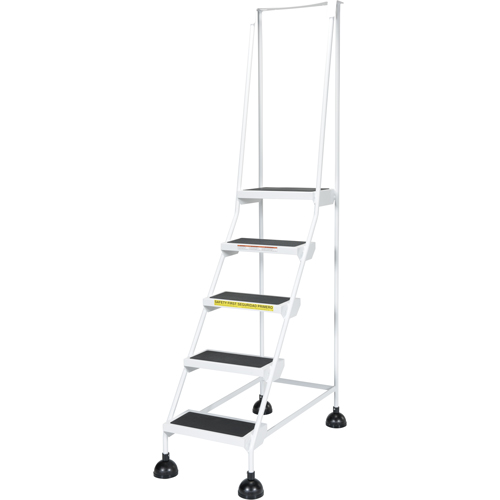 Light-Duty Stop-Step Ladders, 5 Steps, 16" Step Width, 47-11/16" Platform Height, Steel Les Fournitures Industrielles Méga