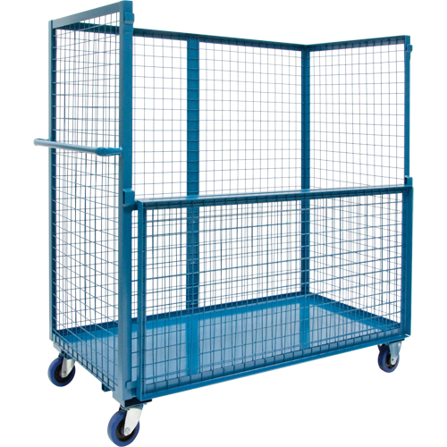 Chariot grillag&eacute; pour transport , Acier, 30" x 55" x 60", Capacit&eacute; 1200 lb Les Fournitures Industrielles Méga