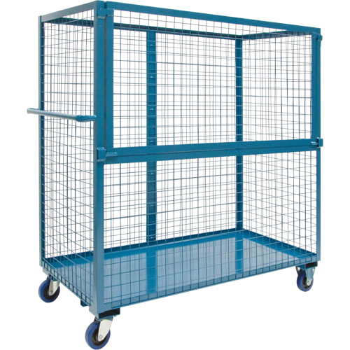 Chariot grillag&eacute; pour transport , Acier, 30" x 55" x 60", Capacit&eacute; 1200 lb Les Fournitures Industrielles Méga