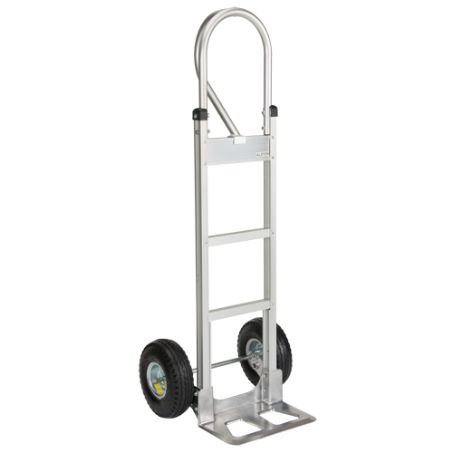Knocked Down Hand Truck, P-Handle Handle, Aluminum, 52-1/8" Height, 500 lbs. Capacity Les Fournitures Industrielles Méga
